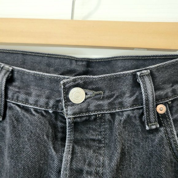 LEVI'S 501 Men Straight Fit-Coupe Droit Black Jean 36x34 - Picture 7 of 8